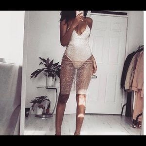 Meshki rose gold dress